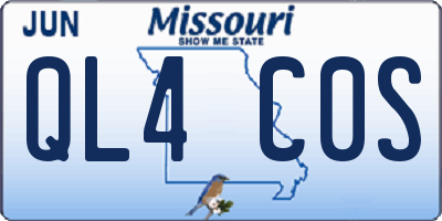 MO license plate QL4C0S