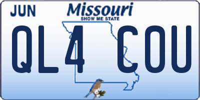 MO license plate QL4C0U