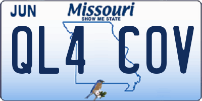 MO license plate QL4C0V