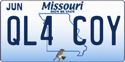 MO license plate QL4C0Y