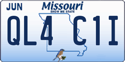 MO license plate QL4C1I