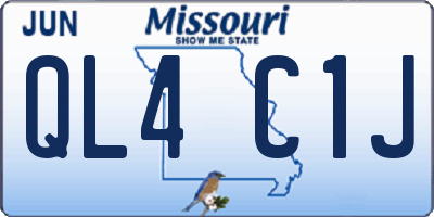 MO license plate QL4C1J