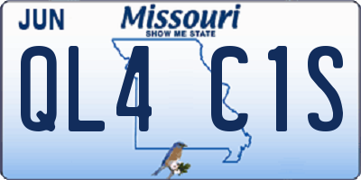 MO license plate QL4C1S