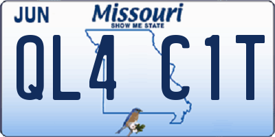 MO license plate QL4C1T