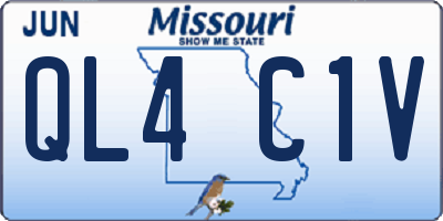 MO license plate QL4C1V