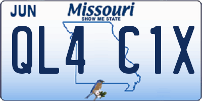 MO license plate QL4C1X