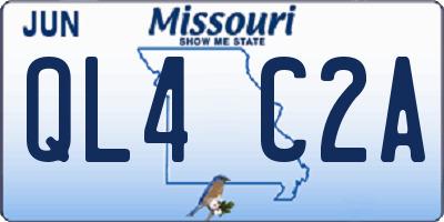 MO license plate QL4C2A