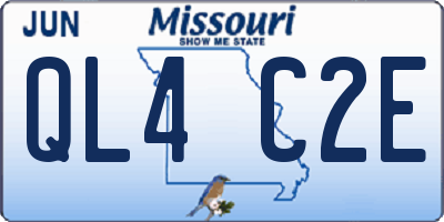 MO license plate QL4C2E