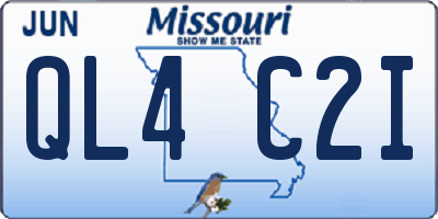 MO license plate QL4C2I