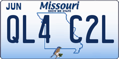 MO license plate QL4C2L
