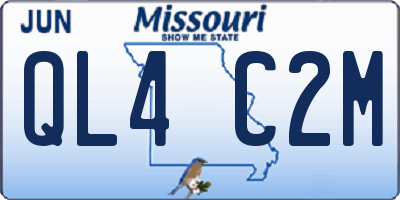 MO license plate QL4C2M