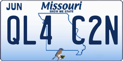 MO license plate QL4C2N