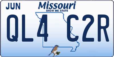 MO license plate QL4C2R