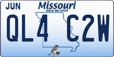 MO license plate QL4C2W