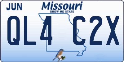 MO license plate QL4C2X
