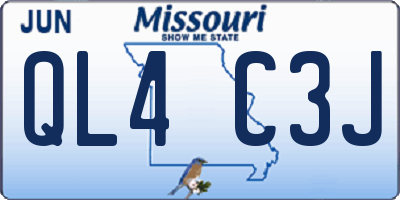 MO license plate QL4C3J