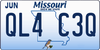 MO license plate QL4C3Q