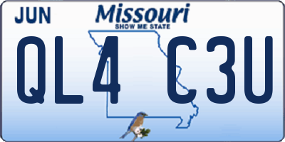 MO license plate QL4C3U