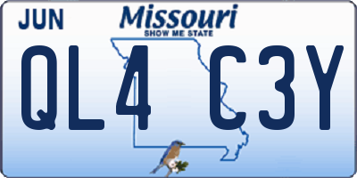 MO license plate QL4C3Y