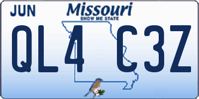 MO license plate QL4C3Z