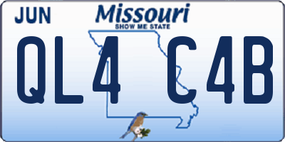 MO license plate QL4C4B