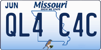 MO license plate QL4C4C