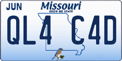 MO license plate QL4C4D