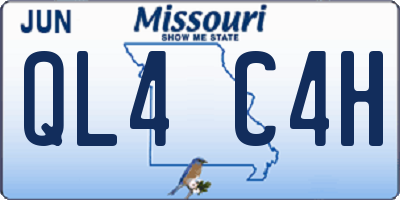 MO license plate QL4C4H