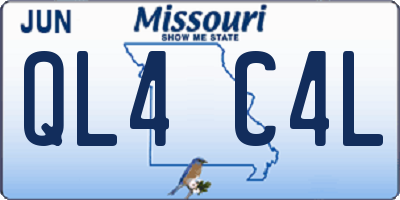 MO license plate QL4C4L