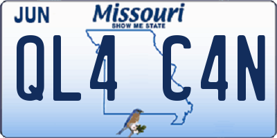 MO license plate QL4C4N