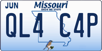 MO license plate QL4C4P