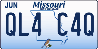 MO license plate QL4C4Q