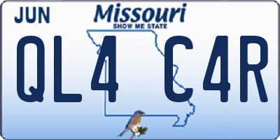 MO license plate QL4C4R