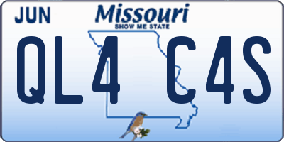 MO license plate QL4C4S
