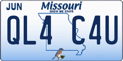 MO license plate QL4C4U