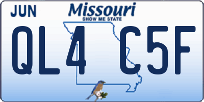 MO license plate QL4C5F
