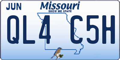 MO license plate QL4C5H