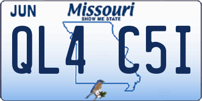 MO license plate QL4C5I