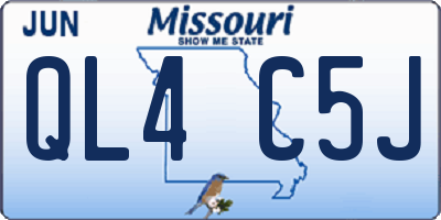 MO license plate QL4C5J