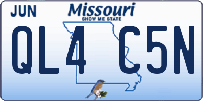 MO license plate QL4C5N