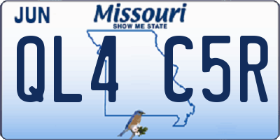 MO license plate QL4C5R