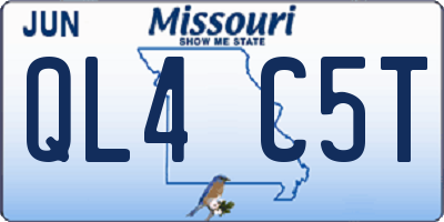 MO license plate QL4C5T