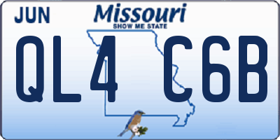 MO license plate QL4C6B