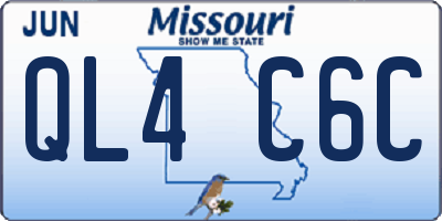 MO license plate QL4C6C