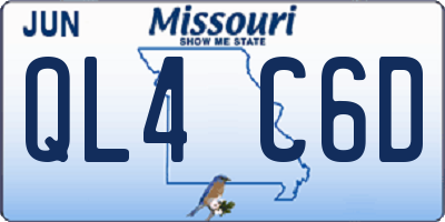 MO license plate QL4C6D