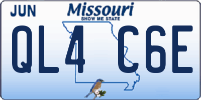 MO license plate QL4C6E