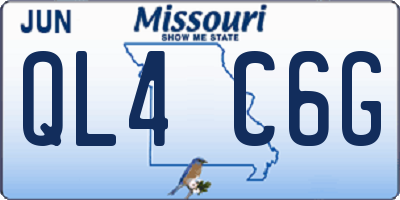 MO license plate QL4C6G