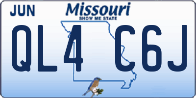 MO license plate QL4C6J