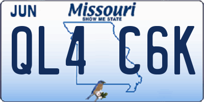 MO license plate QL4C6K