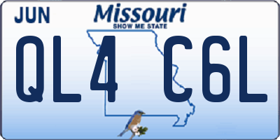 MO license plate QL4C6L